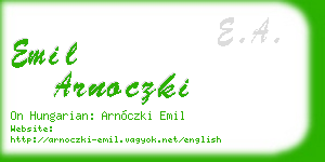emil arnoczki business card