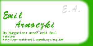 emil arnoczki business card